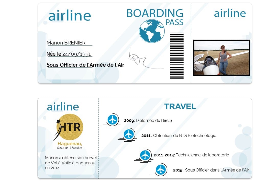 carte embarquement Manon BRENIER
